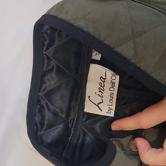 Quilted green liner coat -B6 - Picture 2 of 4